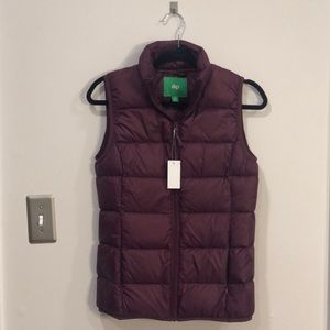 Maroon Puffy Vest